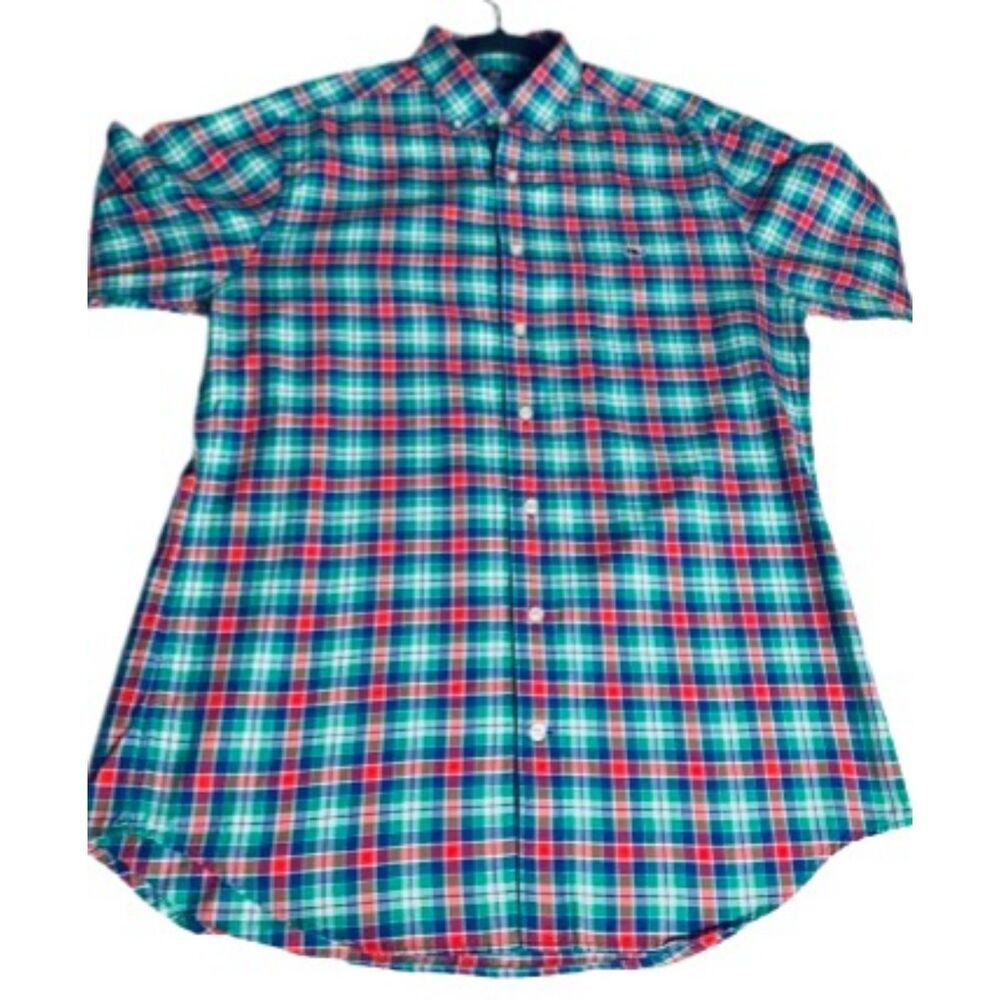 Vineyard Vines Slim Fit Tucker Shirt Men’s Medium Plaid Button Down Whale Logo